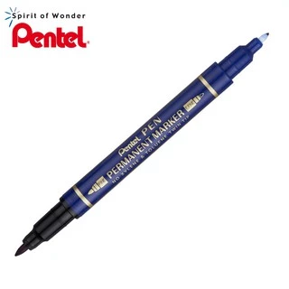 Pentel Permanent Marker ปากกาเคมี 2 หัว เพนเทล 0.3 & 1.0mm รุ่น N75W