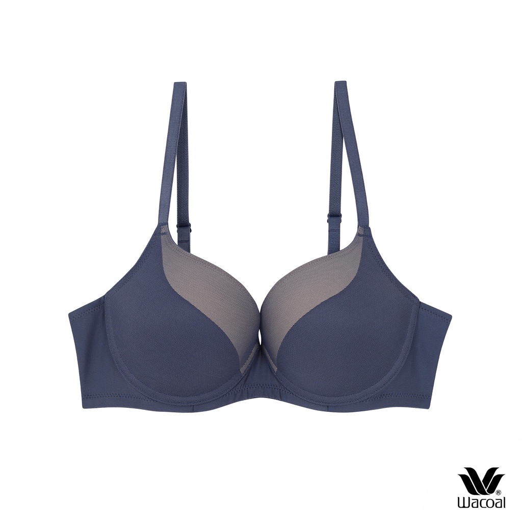 Wacoal Push Up Bra เสื้อชั้นใน เสริมฟองน้ำ รุ่น WB5P31 สีน้ำเงินอมเทา (NG)