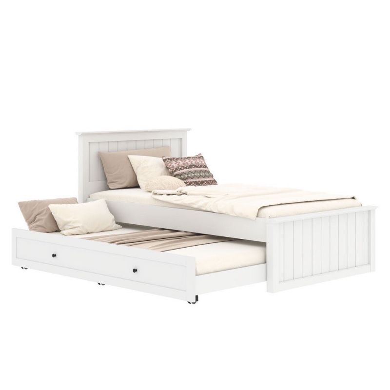Koncept furniture เตียงนอน 2 ชั้น 3.5 ฟุต รุ่น Moneta สีขาว (124x210x100 ซม.)