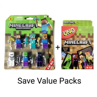 T.P. TOYS Save Value Packs โมเดล+อูโน่ มายคราฟ แพ็คคู่ ราคาพิเศษ