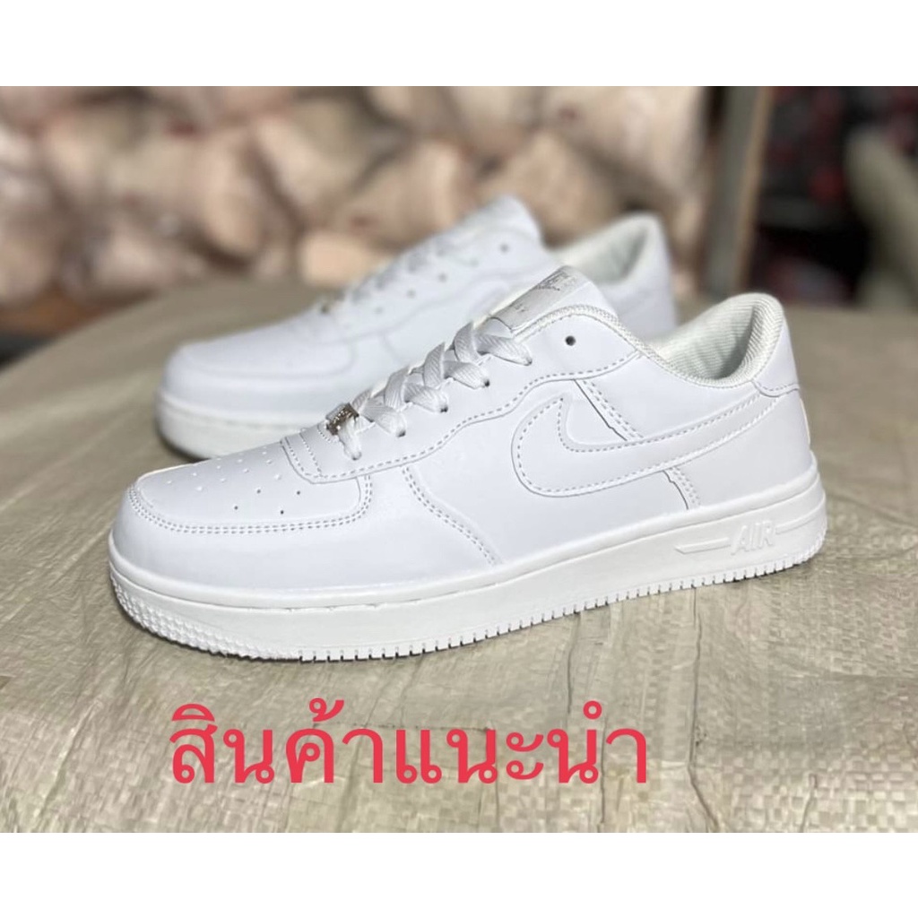 รองเท้าผ้าใบ สีขาวล้วน มี5แบบให้เลือก สำหรับผู้หญิงและผู้ชาย สินค้างานเกรดเอ คุณภาพดี มีไซด์36---45
