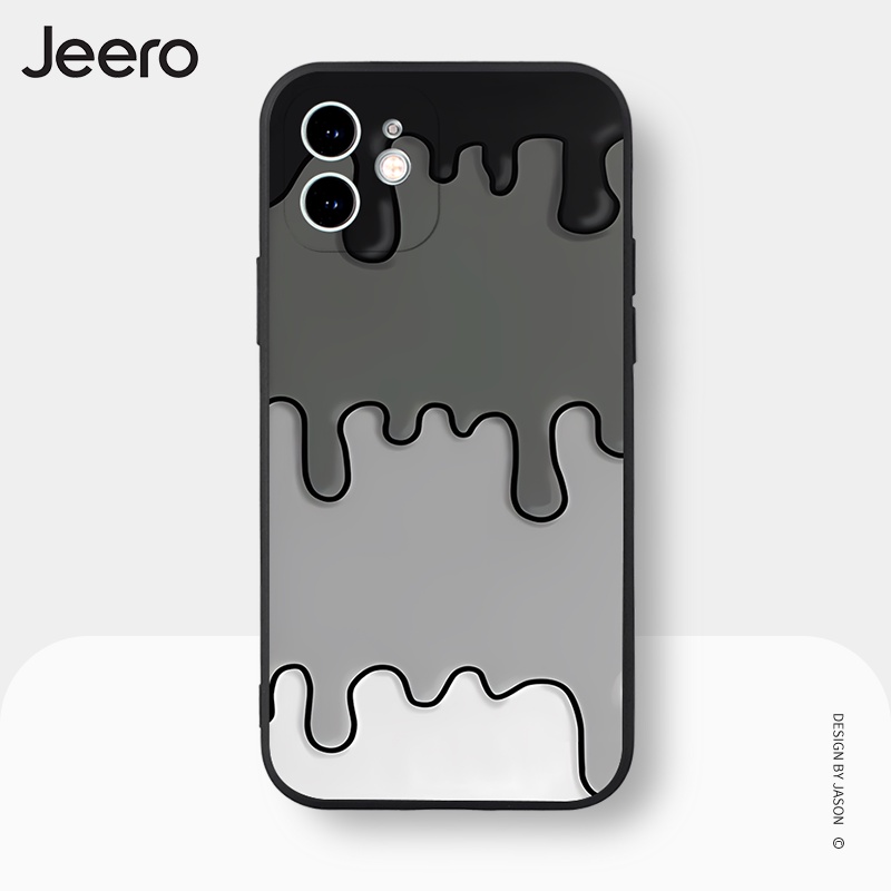 Jeero เคสไอโฟน เคสซิลิโคนนุ่มกันกระแทกการ์ตูนน่ารักตลก เคสโทรศัพท์ Compatible for iPhone 16 15 14 13 12 11 Pro Max SE 2020 X XR XS ip 8 7 Plus HFE1117