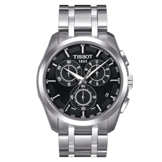 Tissot Couturier Chronograph ทิสโซต์ คูทูเรียร์ ควอตซ์ สีดำ เงิน T0356171105100 นาฬิกาผู้ชาย