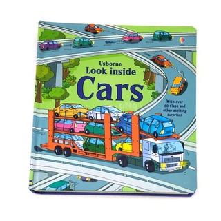 [พร้อมส่ง] หนังสือเปิดปิด Lift-The-Flap / Usborne Look Inside Cars จัดเป็นหมวดหมู่เข้าใจง่าย ภาพดี สีสันสวย