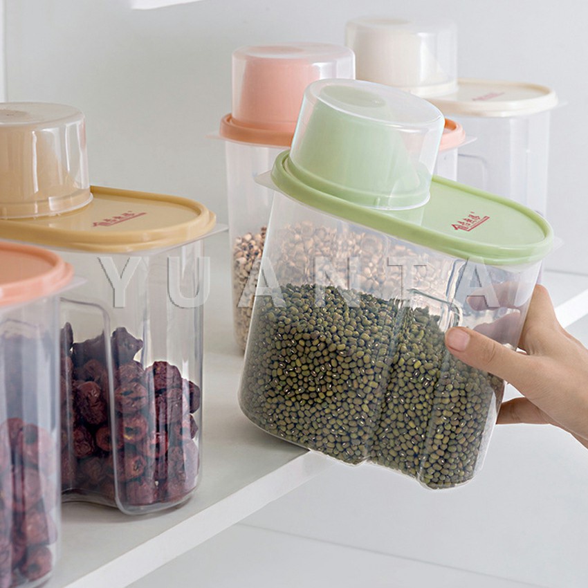 YUANTA กล่องเก็บของแบบปิดผนึก  ถังเก็บเมล็ดธัญพืช ข้าวสาร  ถังเก็บเมล็ดธัญพืช Whole grain storage tank - รูปที่ 4
