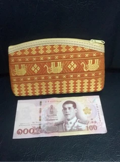 กระเป๋าสตางค์ กระเป๋าลายช้าง สตางค์ใหญ่