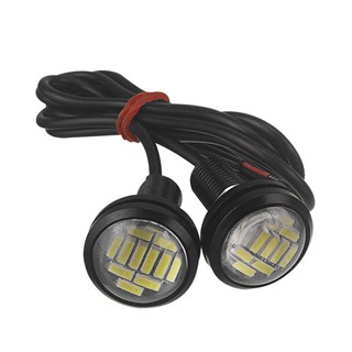 หลอดไฟสีขาว 12v 23 มม. switchback 4014 12 led drl eagle eye daytime 2 ชิ้น