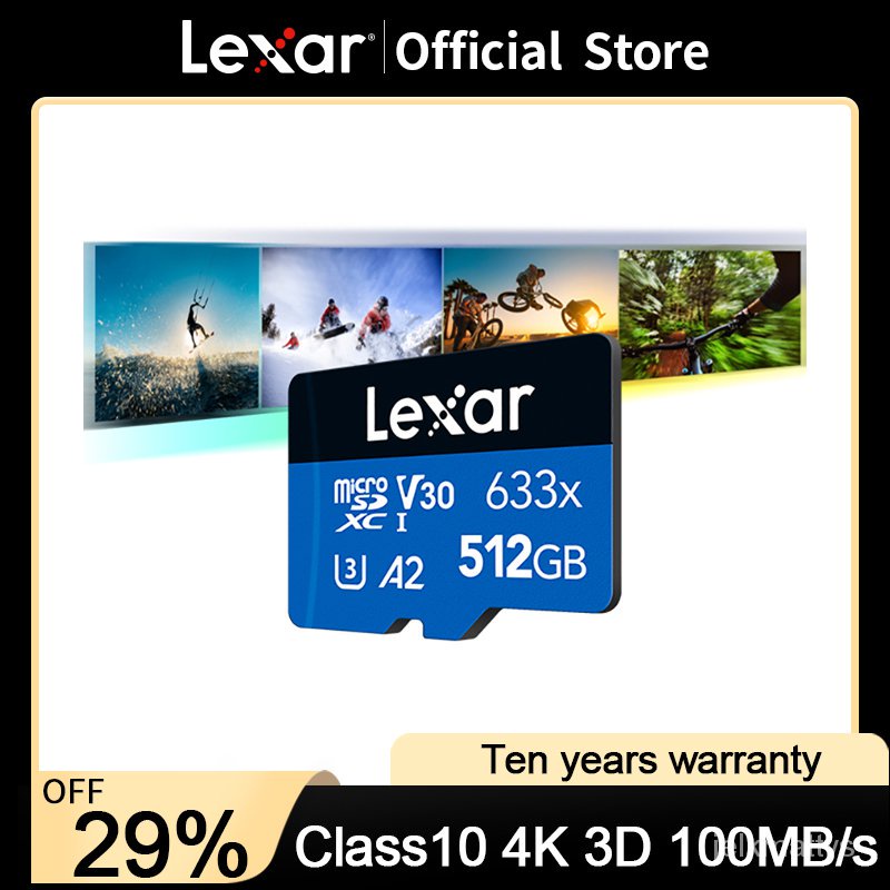 drone memory card Lexar Original Micro SD Card 128gb 32GB 64GB 256GB 512GB UHS-I Memory Card