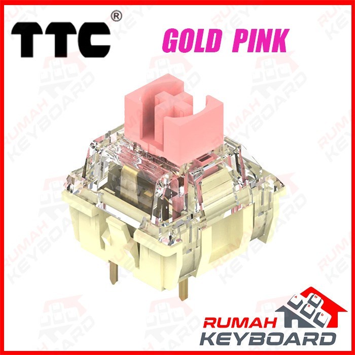 สวิตช์ - TTC - GOLD PINK - GOLD GOLDEN PINK - 3 PIN - 37g - PCB MOUNT