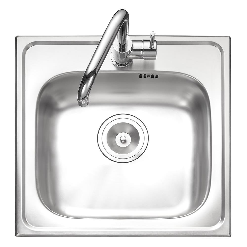 Embedded sink BUILT-IN SINK 1B MEX DLA50 STAINLESS STEEL Sink device Kitchen equipment อ่างล้างจานฝัง ซิงค์ฝัง 1หลุม MEX
