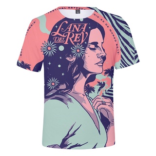 เสื้อยืดลําลอง แขนสั้น พิมพ์ลาย Lana Del Rey 3 มิติ สไตล์ฮาราจูกุ แฟชั่นสําหรับผู้ชาย และผู้หญิง