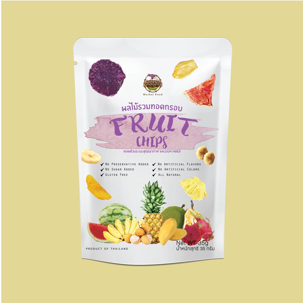 WANALEE - Mixed Fruit chips 35g ผลไม้รวมกรอบ