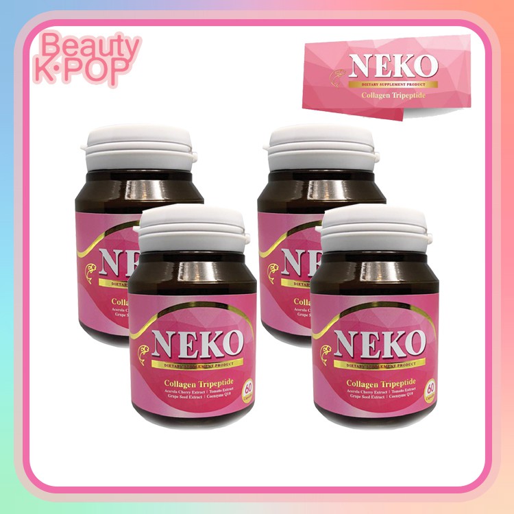 💥พิเศษ 2 แถม 2 คอลลาเจน (4x60 เม็ด) คอลลาเจนไตรเปปไทด์ ดูดซึมง่าย เห็นผลเร็ว NEKO Collagen เนโก๊ะ คอ