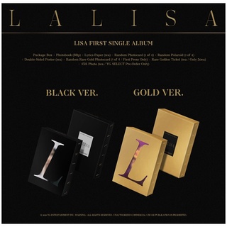 [พร้อมส่ง][ของแถมYG/ Weverse/Ktown4u ] LISA FIRST SINGLE ALBUM LALISA ลิซ่า