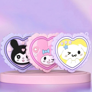 Sanrio กระจกแต่งหน้า ทรงกลม แบบพกพา สําหรับเด็กผู้หญิง