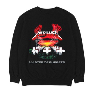 Metallica - มาสเตอร์ | เพลง CREWNECK | เสื้อกันหนาว BAND | Unisex | Merch เครื่องดนตรี | คลาสสิก โลหะหนัก