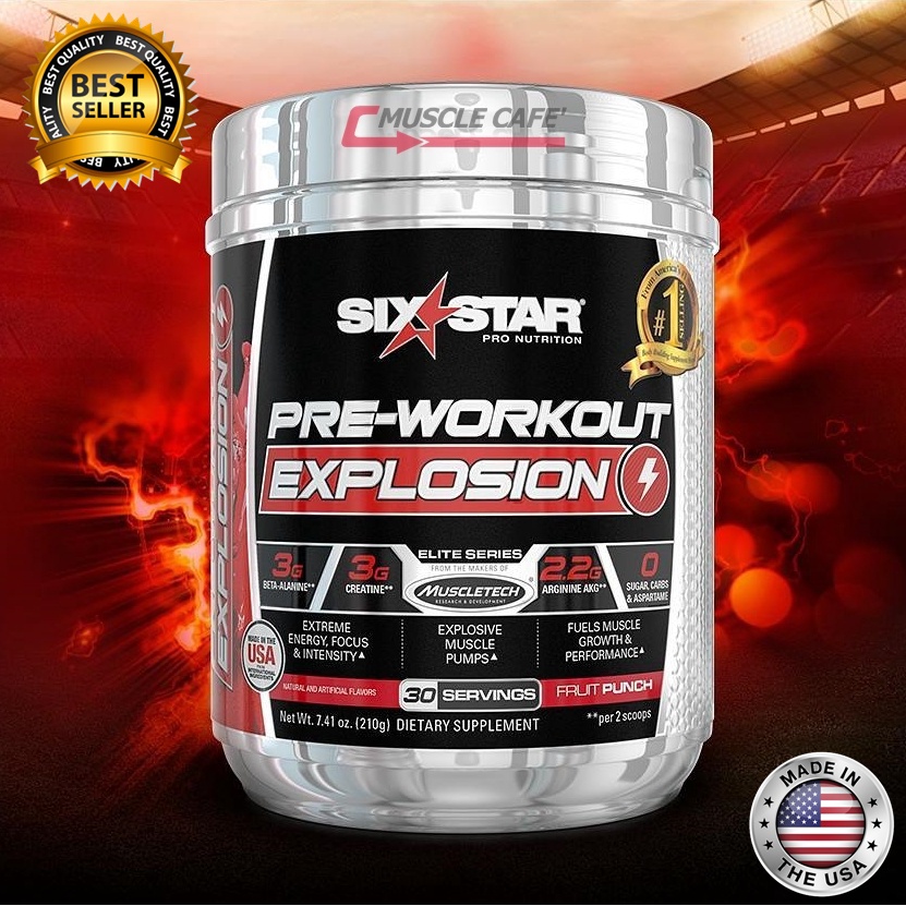 Six Star Pre Workout Explosion (30Servings) พรีเวิร์คเอาท์ เพิ่ม
