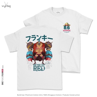 T-shirt  เสื้อยืด พิมพ์ลายอนิเมะ One PIECE FILM RED Franky สําหรับผู้ชาย | เสื้อมังงะภาพยนตร์ - 013S-5XL