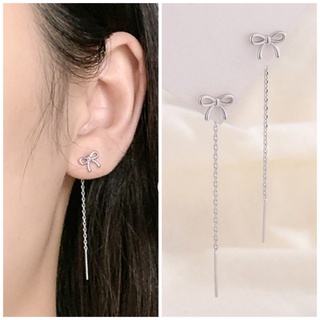 ต่างหูดาวโบว์ห้อยโซ่ • Ribbon Chain Earrings