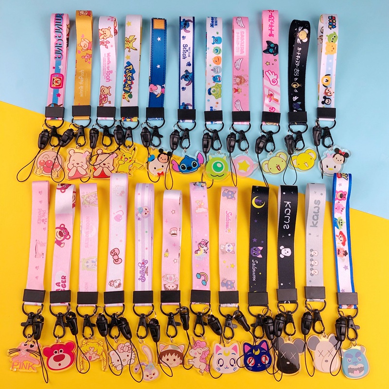 สายคล้องข้อมือ พร้อมจี้อะคริลิค ถอดออกได้ สําหรับโทรศัพท์มือถือ | บัตรประจําตัวนักเรียน
