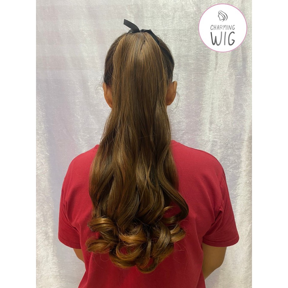 แฮร์พีชหางม้าแบบผูก ลอนเกาหลี ยาวหนาธรรมชาติ (CT008)