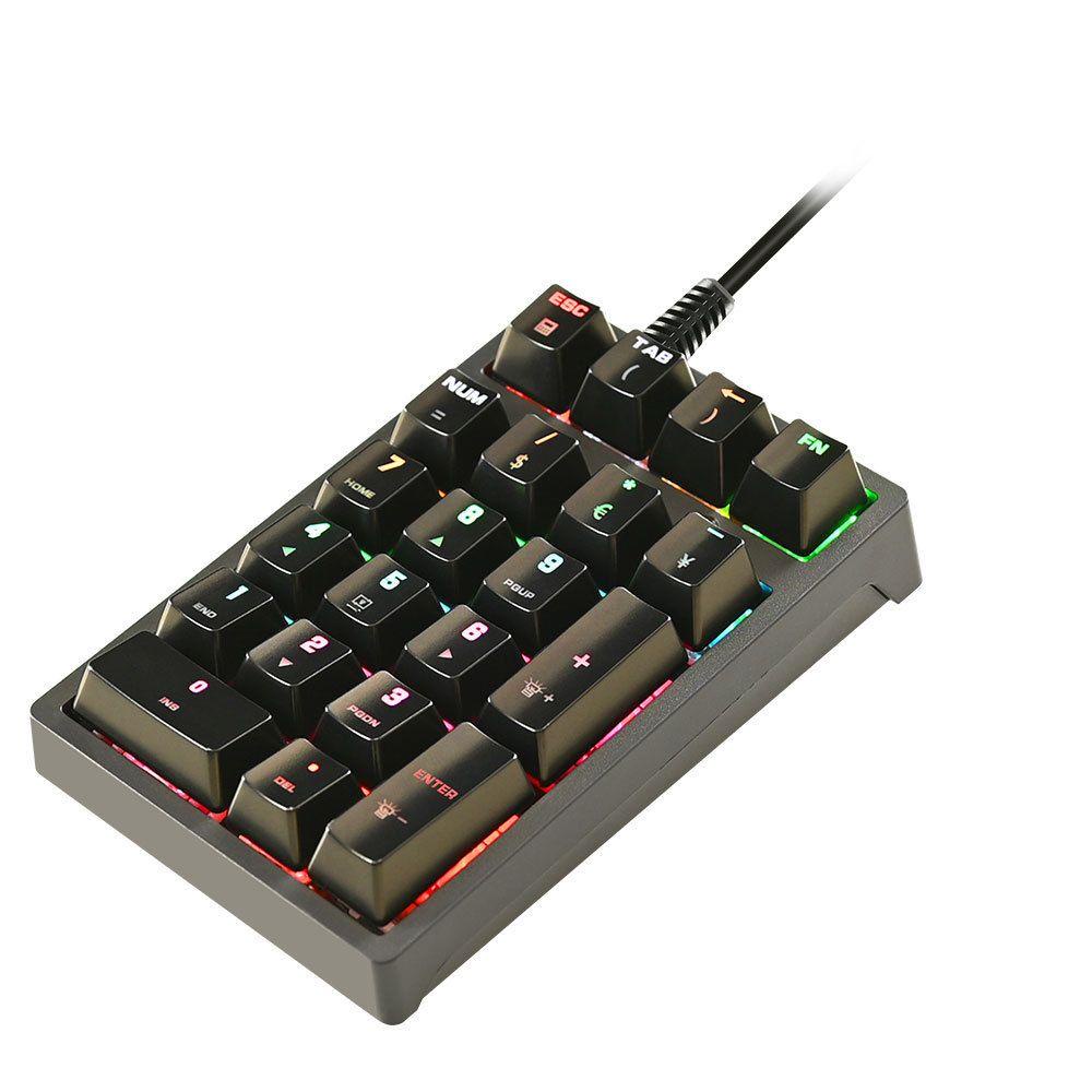 Qiuju แป้นตัวเลขแล็ปท็อป 21 คีย์ K21 Numpad