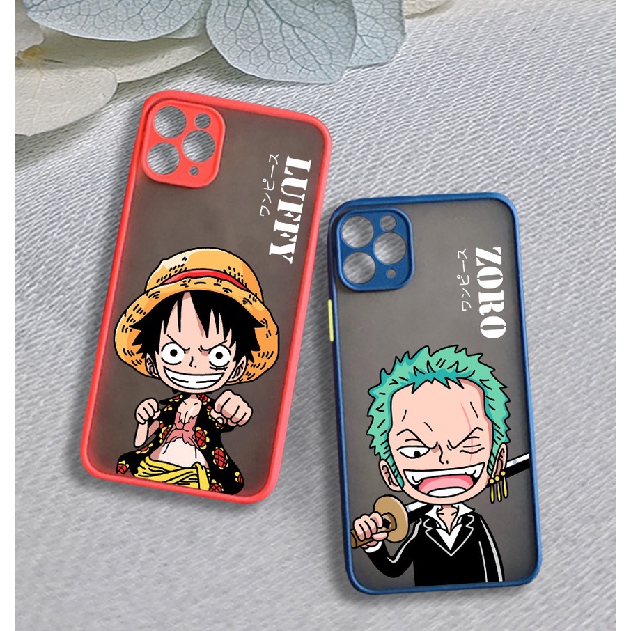 Luffy Zoro HYBRID PRINTING Navy Redกรณีrealme c31 c35 narzo 50a prime a76 a96 4G a36 8i narzo 50 9 P