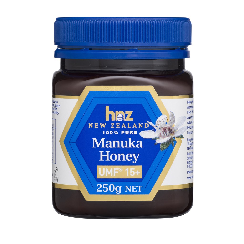 น้ำผึ้งมานูก้า UMF15+ ยี่ห้อ HNZ (HONEY NEW ZEALAND) ขนาด 250 กรัม