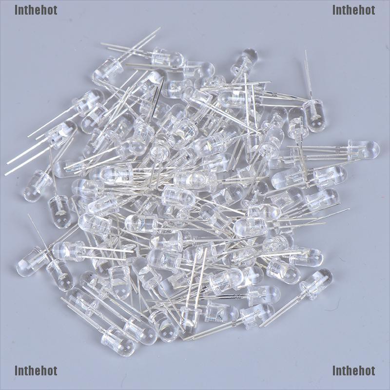 100 ชิ้น 5 มม. ชุดไดโอดเชื่อมต่อไฟ LED สีขาว เขียว แดง น้ําเงิน