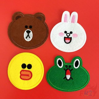 ☸ Cartoon：LINE TOWN S-2 Patch ☸ 1Pc Diy Sew On Iron On Clothes Badges Patches