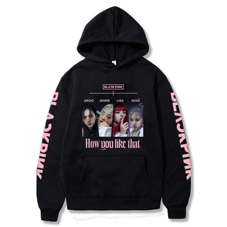 เสื้อกันหนาว มีฮู้ด พิมพ์ลาย BLACKPINK Jennie Jisoo Lisa Rose k-pop 93 แฟชั่นฤดูใบไม้ร่วง และฤดูหนาว สําหรับผู้ชาย GT