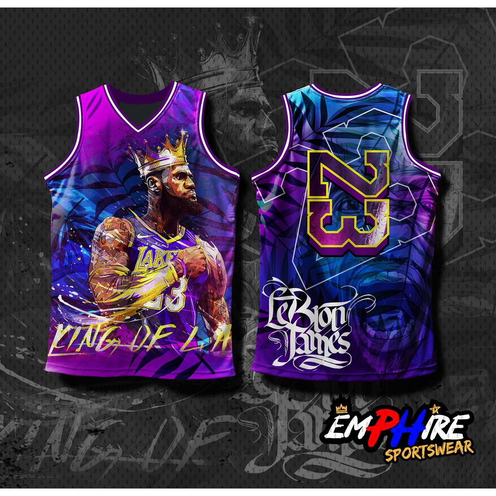 เสื้อ KING JAMES 23 | เสื้อ KING OF LA | เสื้อ Lebron James Full Sublimation