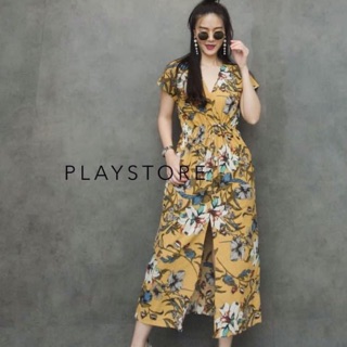 “Mirrorsister’s Hawaiian MaXiDRESS” เดรสตัวยาวลายดอก งามมากกกกก!! แพทเทรินเรียบง่าย แต่ใส่แล้วดี๊ดี