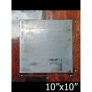 แผ่นเพลท เหล็กเพลท เหล็กแผ่น Steel plate ขนาด 10x10นิ้ว เหมาะสำหรับงานเชื่อมเหล็ก งานสร้างเสาเหล็ก งานDIY by JHW