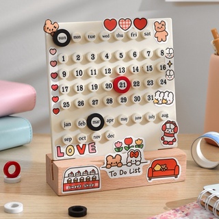 ปฏิทินถาวร คู่มือ DIY ปลอกโลหะ ปฏิทินตั้งโต๊ะ เดสก์ทอป เครื่องประดับ มูลค่าสูง อะคริลิค ปฏิทิน ของขบเคี้ยวปฏิทินตั้งโต๊ะ