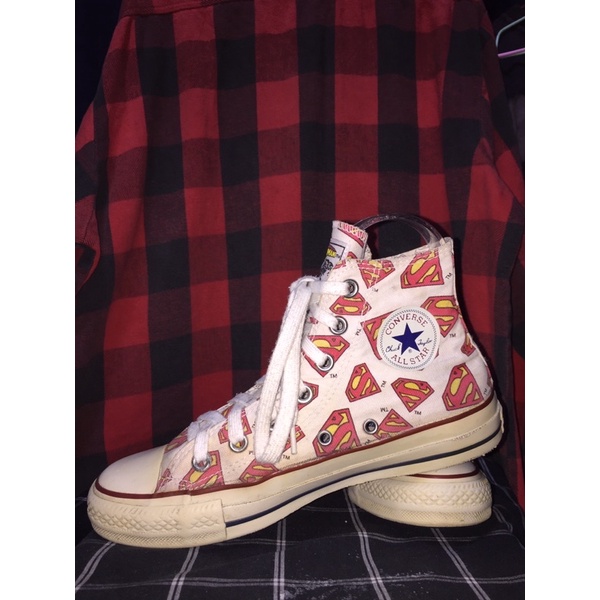 Converse All Star Superman DC Comic Limited Edition รองเท้าคอนเวิร์ด ซุปเปอร์แมนของ องเเท้วิเนทจ มือ