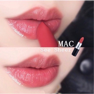 M.A.C Lustre Lipstick # See Sheer 3 g