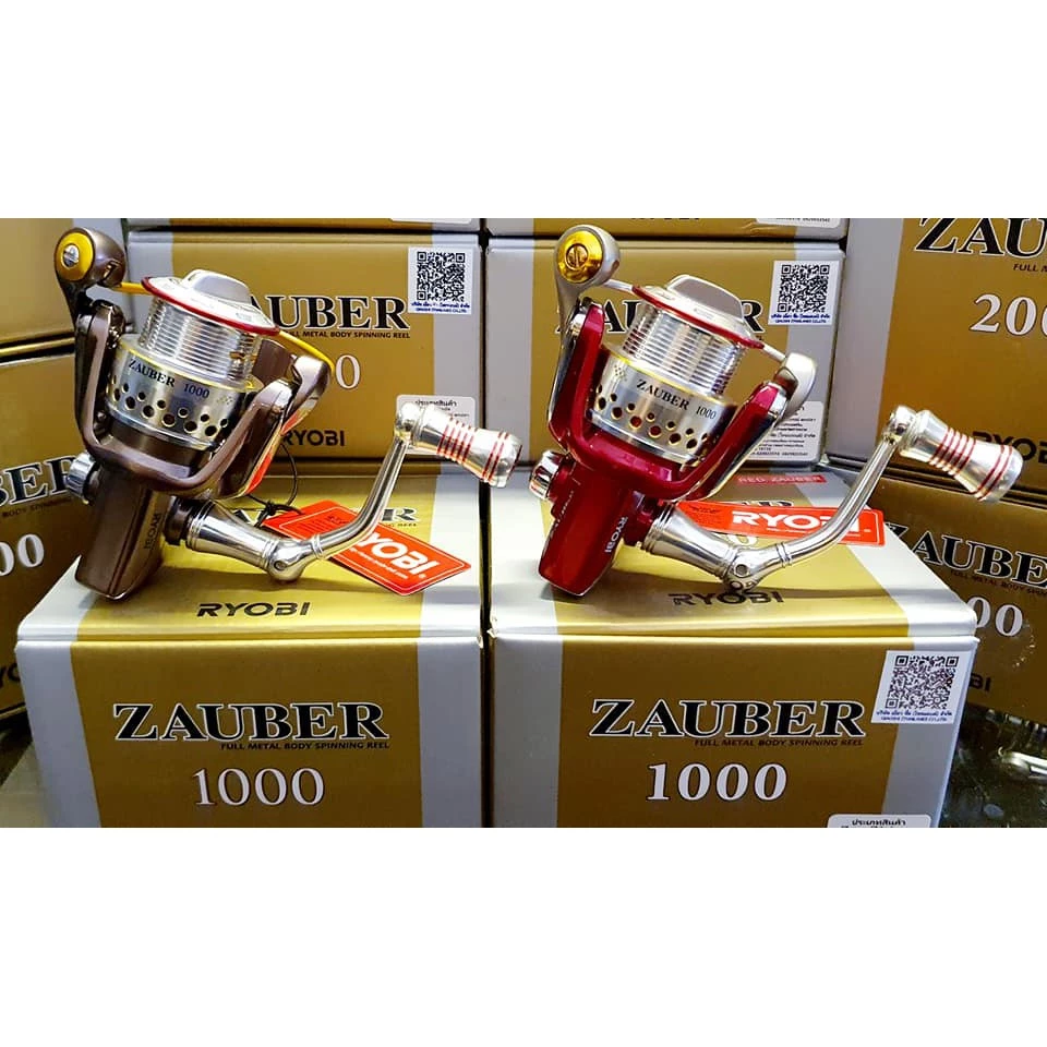 RYOBI ZAUBER 🙏แถมเสื้ออย่างดี ถุงรอกแถมให้ แถมสายรัดคันเบ็ด รอกเรียวบิ เซาร์เบอร์ เรียวโอบิ รอกตกปลา