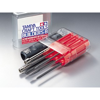 TAMIYA 74023 "BUILDERS 8" SCREWDRIVER SET (8 Pcs.)