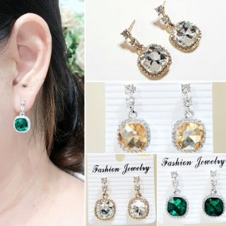 🌟🌟🌟ต่างหูแฟชั่นคริสตัลสี🌟🌟🌟