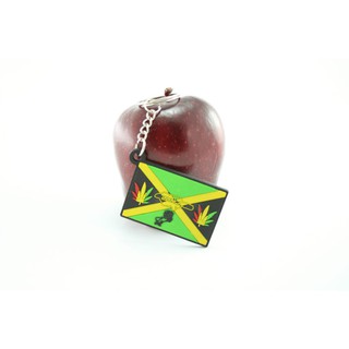 สินค้าราสต้า Jamaica Flag Keychain Leaf พวงกุญแจราสต้า ลายธง JAMAICA และใบธรรมชาติ