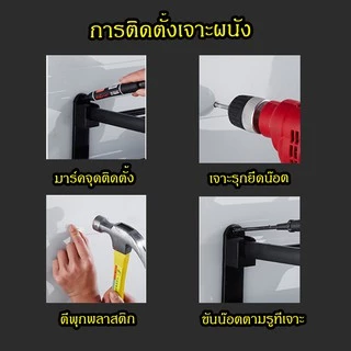 🔥ส่งจากไทย🔥 ชั้นวางของในห้องน้ำ เข้ามุม ติดผนังในห้องน้ำ ติดตั้งง่าย ไม่เป็นสนิม อุปกรณ์ในห้องน้ำ ราวแขวนผ้าเช็ดตัว