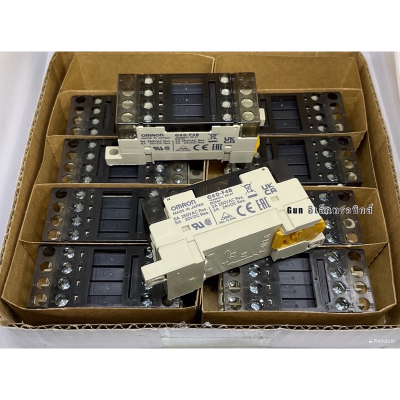 รีเลย์ G6D-F4B DC24V ของใหม่  TERMINAL RELAY ช็อกเก็ตรีเลย์ หน้าคอนแทค 5A 250VAC 5A 30VDC