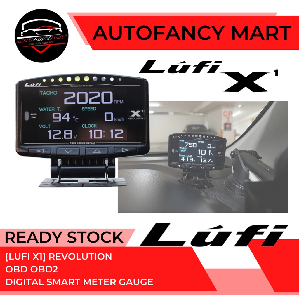 [LUFI X1] REVOLUTION OBD2 SMART DIGITAL MULTI METER GAUGE (เวอร์ชันภาษาอังกฤษ)