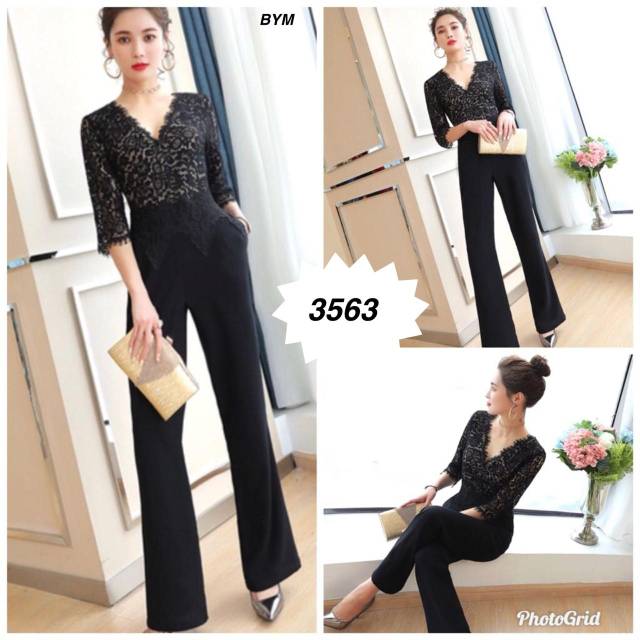 3563 นําเข้า BROOKKEN JUMPSUIT LONG SLEEVES / KERAN SCUBA JUMPSWIT / WOMEN& 39;S FASHION JS JP