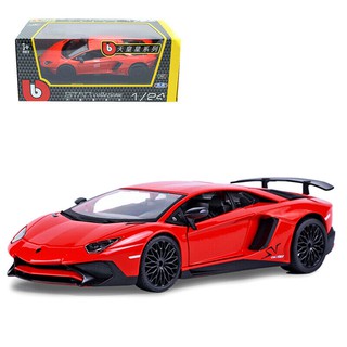 รถโมเดลจำลองงานสวย Lam Aventador SV Cop’e(LP750-4) 1/24 ด้านหลังและประตูเปิดได้ bburago 18-21079