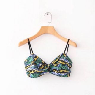 swimming crop bra cotton+polyester 100%