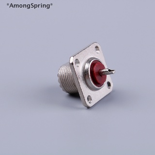 Amongspring Uhf ตัวเมีย so239 แผงเมาท์หน้าแปลน เมาท์ดาดฟ้า บัดกรี ถ้วยเชื่อมต่อ rf