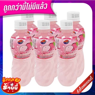 เอ็มแอนด์เค น้ำลิ้นจี่ ผสมวุ้นมะพร้าว 320 มล. แพ็ค 6 ขวด M&amp;Klychee25% +Nata De Coc0 320 ml x 6