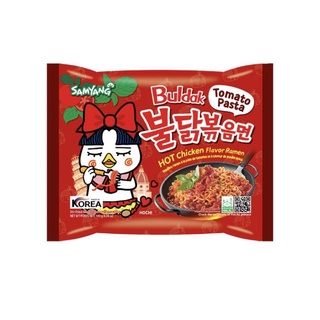 Samyang Buldak Hot Chicken Tomato 140g ซัมยัง บูลดัก ฮอต ชิคเก้น โทเมโท รสมะเขือเทศผสมซอสเผ็ด มาม่าเกาหลี